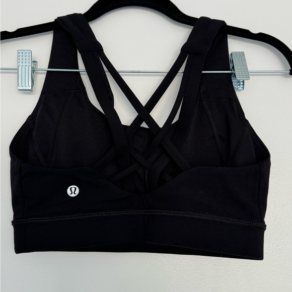 lululemon Black Strappy Sports Bra luxtreme perfection condition activewear gym - Picture 5 of 10